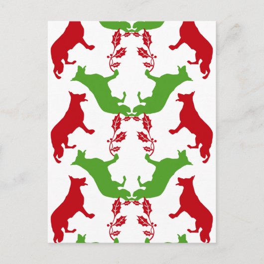 Cartes Pour Fêtes Annuelles Noël berger allemand (Devant)