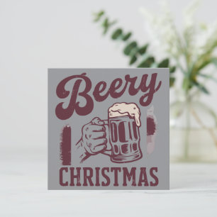 Cartes Pour Fêtes Annuelles Noël Bière Vintage Fête Garçons Bière