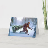 CARTES POUR FÊTES ANNUELLES NOËL BIGFOOT - ARBRE DÉCORÉE (Devant)