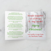 Cartes Pour Fêtes Annuelles Noël blanc de boxeur (Intérieur)