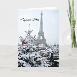 Cartes Pour Fêtes Annuelles Noël blanc français