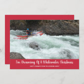 Cartes Pour Fêtes Annuelles Noël blanc Votre propre photo Appartement (Devant / Derrière)