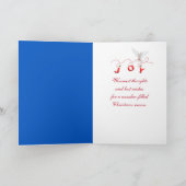 Cartes Pour Fêtes Annuelles Noël bleu (Intérieur)
