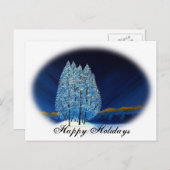 Cartes Pour Fêtes Annuelles Noël bleu #6 (Devant / Derrière)