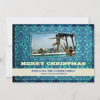 Cartes Pour Fêtes Annuelles Noël bleu frais du cru | de la CHROMATOGRAPHIE