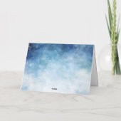 Cartes Pour Fêtes Annuelles Noël bleu moderne Fancy Joyeux Noël Script (Dos)