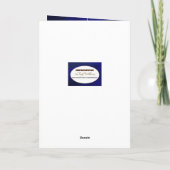 Cartes Pour Fêtes Annuelles Noël Blue Elegance Salutation - Insertion photo (Dos)