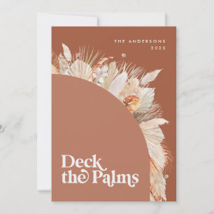 Cartes Pour Fêtes Annuelles Noël bohème, bohème, botanique et moderne