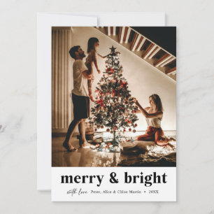 Cartes Pour Fêtes Annuelles Noël Bohème Vintage Merry et Lumineux