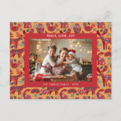 Cartes Pour Fêtes Annuelles Noël Bois Animaux Folk Art (Devant)