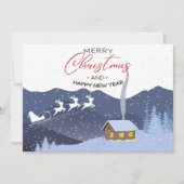 Cartes Pour Fêtes Annuelles Noël | Bonne année | Père Noël personnalisable (Devant)