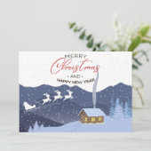 Cartes Pour Fêtes Annuelles Noël | Bonne année | Père Noël personnalisable (Debout devant)