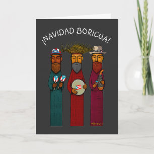 Cartes Pour Fêtes Annuelles Noël Boricua Porto Rico Joyeux Noël Vacances Voitu