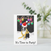 Cartes Pour Fêtes Annuelles Noël Boston Terrier (Debout devant)