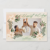 Cartes Pour Fêtes Annuelles Noël botanique moderne Photo (Devant)