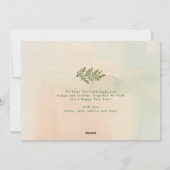 Cartes Pour Fêtes Annuelles Noël botanique moderne Photo (Dos)