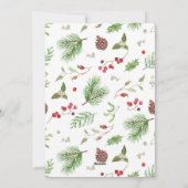 Cartes Pour Fêtes Annuelles Noël botanique Poinsettia, Pine & Holly (Dos)