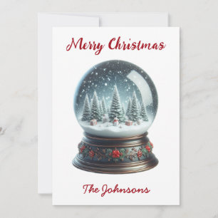Cartes Pour Fêtes Annuelles Noël Boule à Neige 