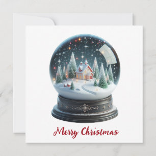 Cartes Pour Fêtes Annuelles Noël Boule à Neige