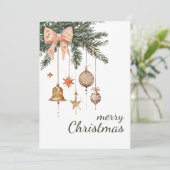 Cartes Pour Fêtes Annuelles Noël Branches À feuillage persistant Ornement Non  (Debout devant)