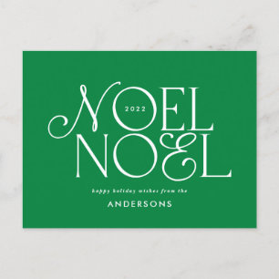 Cartes Pour Fêtes Annuelles Noel brillant coloré script géométrique Noël
