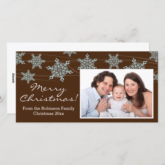 Cartes Pour Fêtes Annuelles Noël Brown moderne (Devant / Derrière)