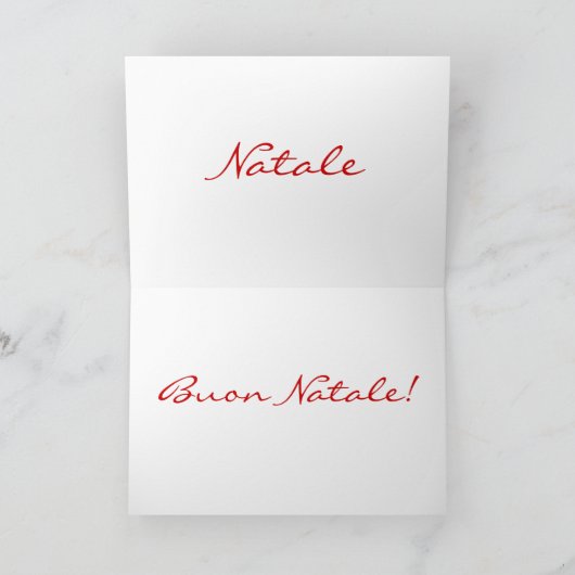 Cartes Pour Fêtes Annuelles Noël Buon Natale Étoile verte de Noël III (Intérieur)