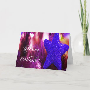 Cartes Pour Fêtes Annuelles Noël Buon Natale Purple Christmas Star III