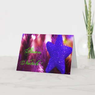Cartes Pour Fêtes Annuelles Noël Buon Natale Violet Star de Noël I