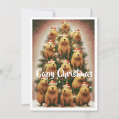 Cartes Pour Fêtes Annuelles Noël Capybara (Devant)