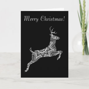 Cartes Pour Fêtes Annuelles Noël caracolant de motif de Young Buck de cerfs