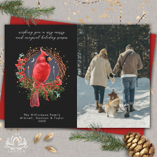 Cartes Pour Fêtes Annuelles Noël Cardinal Yule Solstice Photo de vacances