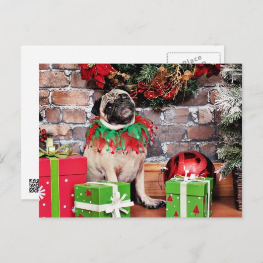 Cartes Pour Fêtes Annuelles Noël - Carlin - Lily Lou (Devant / Derrière)