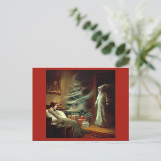 Cartes Pour Fêtes Annuelles Noël Carol Fantôme de Noël présent (Debout devant)