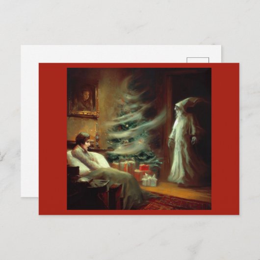 Cartes Pour Fêtes Annuelles Noël Carol Fantôme de Noël présent (Devant / Derrière)