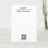 CARTES POUR FÊTES ANNUELLES NOËL CASTOR - FAUNE ET FLORE (Dos)