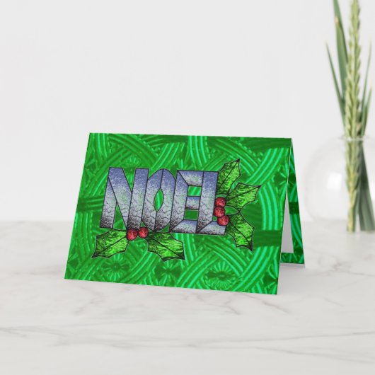 Cartes Pour Fêtes Annuelles Noel celtique en verre tendu (Devant)