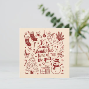 Cartes Pour Fêtes Annuelles Noël C'est la période la plus merveilleuse de l'an