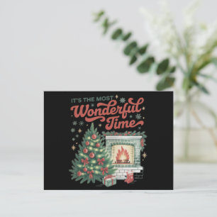 Cartes Pour Fêtes Annuelles Noël c'est le temps le plus merveilleux Vintage