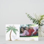 Cartes Pour Fêtes Annuelles Noël Chaleureux, Palm Tree Beach (Debout devant)