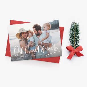 Cartes Pour Fêtes Annuelles Noël cheer une photo amusant mignon