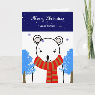Cartes Pour Fêtes Annuelles Noël Cher Ami Ours