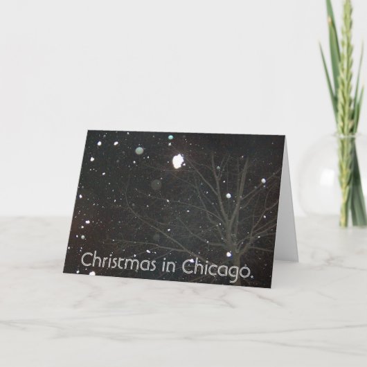 Cartes Pour Fêtes Annuelles Noël Chicago (Devant)