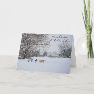 Cartes Pour Fêtes Annuelles Noël chien neige paysage paysage pittoresque