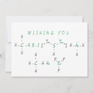 Cartes Pour Fêtes Annuelles Noël Chimie Chimie Science Enseignant vacances
