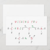 Cartes Pour Fêtes Annuelles Noël Chimie Chimie Science Enseignant vacances (Devant / Derrière)