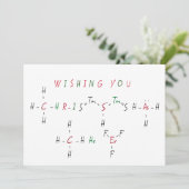 Cartes Pour Fêtes Annuelles Noël Chimie Chimie Science Enseignant vacances (Debout devant)