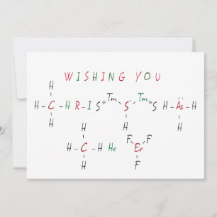 Cartes Pour Fêtes Annuelles Noël Chimie Chimie Science Enseignant vacances