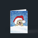 Cartes Pour Fêtes Annuelles Noël Chow souriant<br><div class="desc">KiniArt souriant Chien Chow art de Noël © Kim Niles,  KiniArt™ - Tous droits réservés.</div>