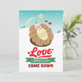 Cartes Pour Fêtes Annuelles Noël chrétien Jean 3:16 L'amour est tombé Jésus (Debout devant)